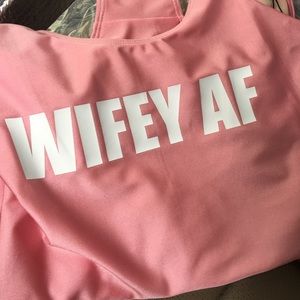 One piece Barbie Pink Wifey AF Swimsuit